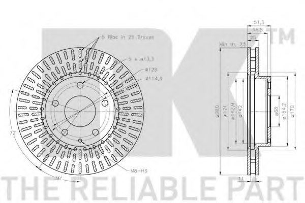 NK 313281 Brake Disc